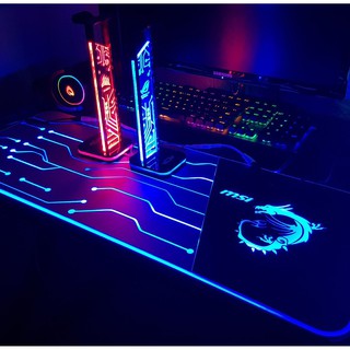 Combo 2 in 1: Pad Chuột Điện Tử Lớn + Giá treo tai nghe led RGB ReLIFE