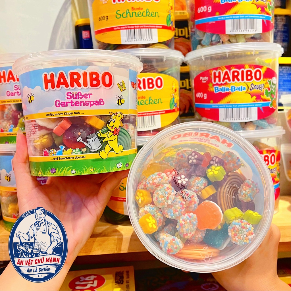 Kẹo dẻo Haribo Suber Gartenspab Hộp 600G