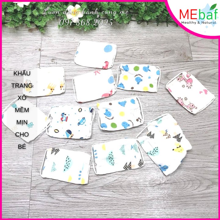 Khẩu trang xô mềm mịn cho bé