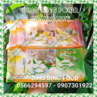 [ 1 Bịch ] Bánh In Đậu Xanh Sầu Riêng 400g [4 BÁNH] Tân Huê Viên| Nhân Dứa| Sóc Trăng| Ăn Chay - DING DING FOOD
