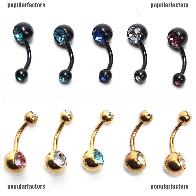 Khuyên Rốn Màu Đen / Bạc Thời Trang