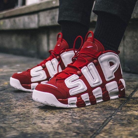 Giày Sneaker Nam Nữ Uptempo Supreme Đỏ (fullbox)