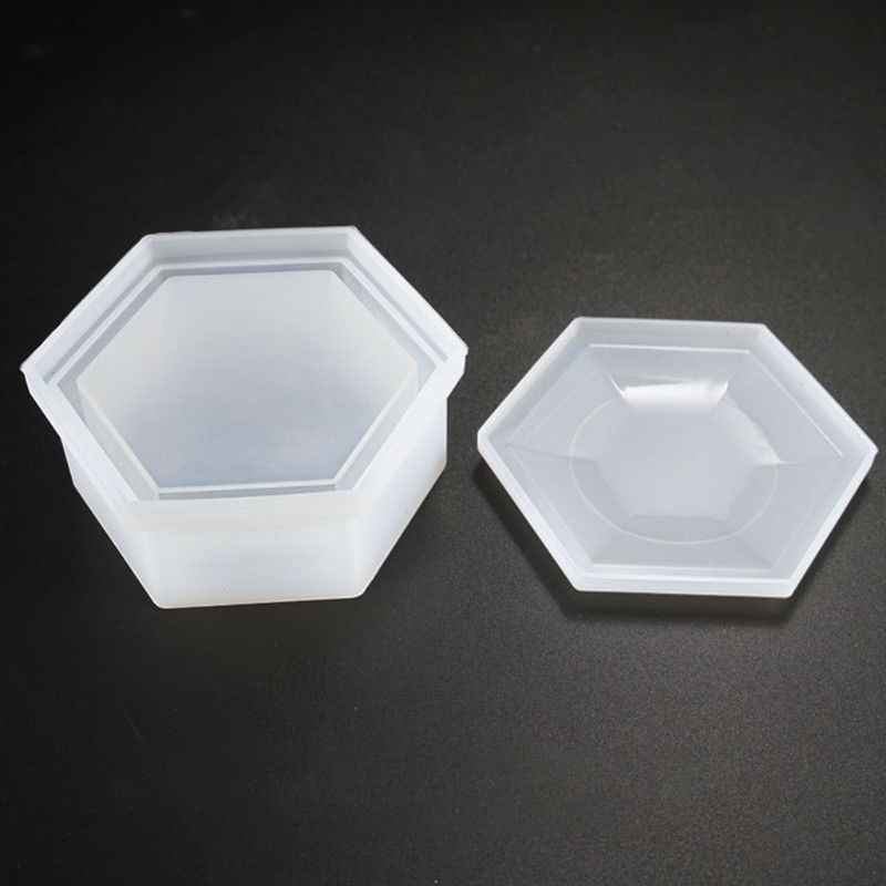 Khuôn Silicone Làm Hộp Đựng Đồ Thủ Công Hình Lục Giác Độc Đáo