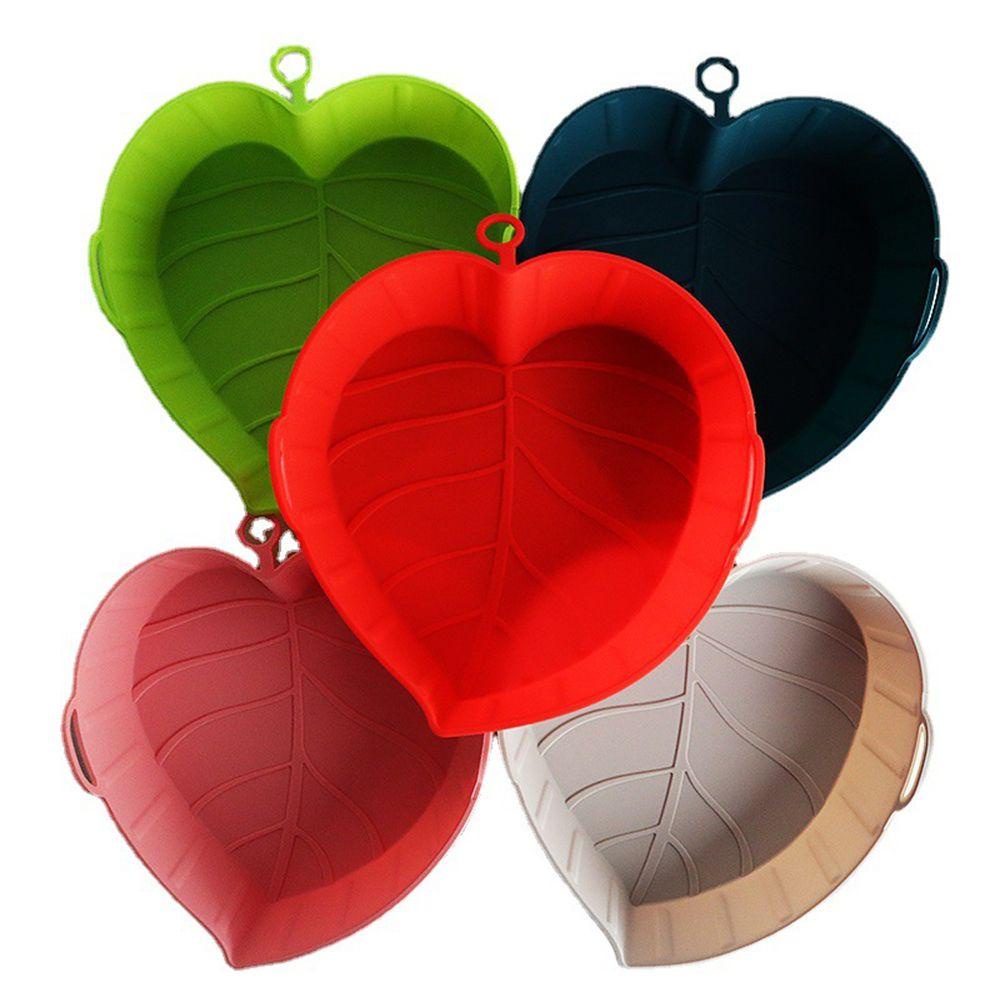 YNATURAL Nồi Nướng Bánh Pizza Hình Chiếc Lá Bằng Silicone Mềm Tái Sử Dụng Linh Hoạt