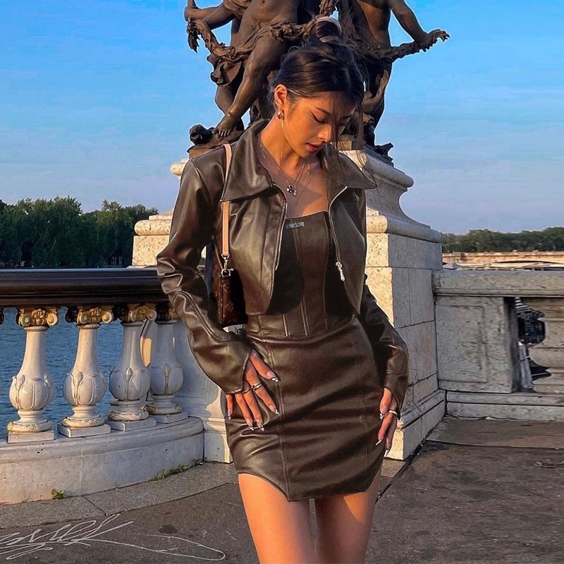 Set đầm da nữ sexy order