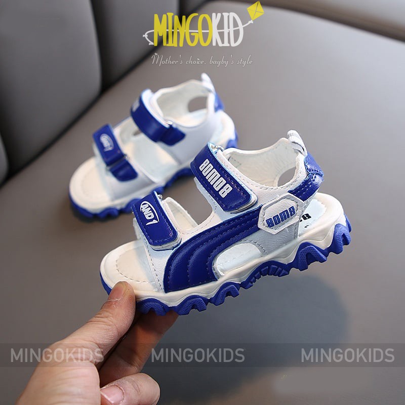 Dép sandal trẻ em quai da PU cao cấp MG139 MingoKids