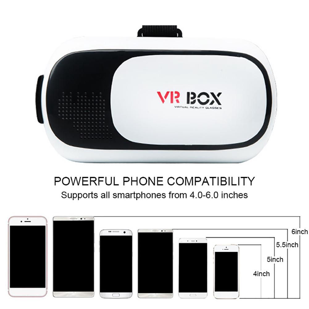 Portable 4-5.5 inch Mobile Phone VR Glasses Box Movie 3D Goggles Haeadset Helmet Support Myopia Users Within 600 Degree