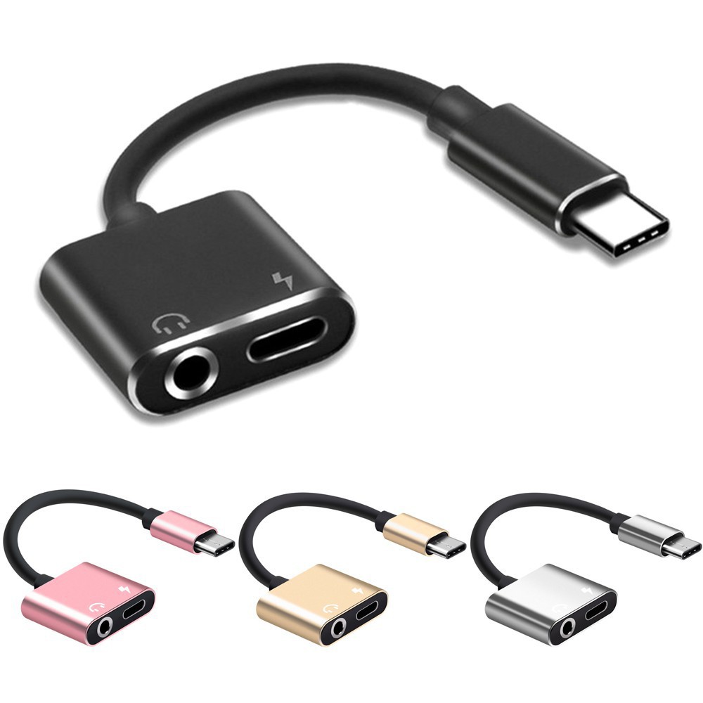 Dây Cáp Sạc 2 Trong 1 Đầu Usb Type C Và 3.5Mm Cho Xiaomi Mix2