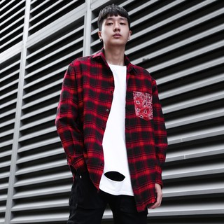 Áo Sơ Mi Flannel Khăn Badana Sọc Đỏ