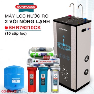 Máy lọc nước RO sunhouse SHR76210CK, 10 lõi lọc, 3 chế độ nóng lạnh nguội