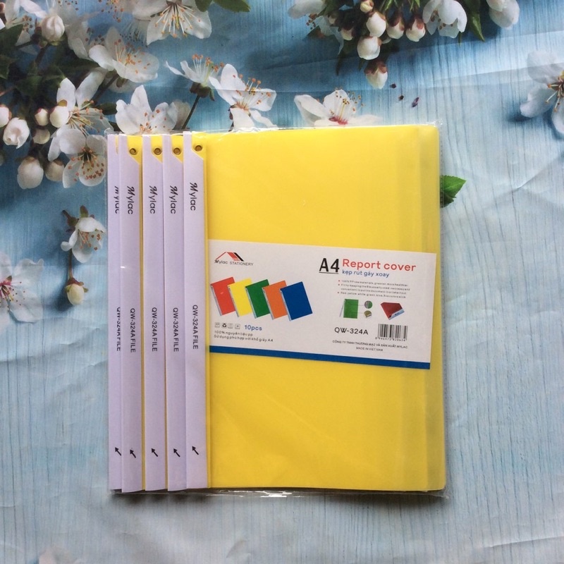 File Rút Gáy Có Chốt Cỡ A4 Nhiều Màu
