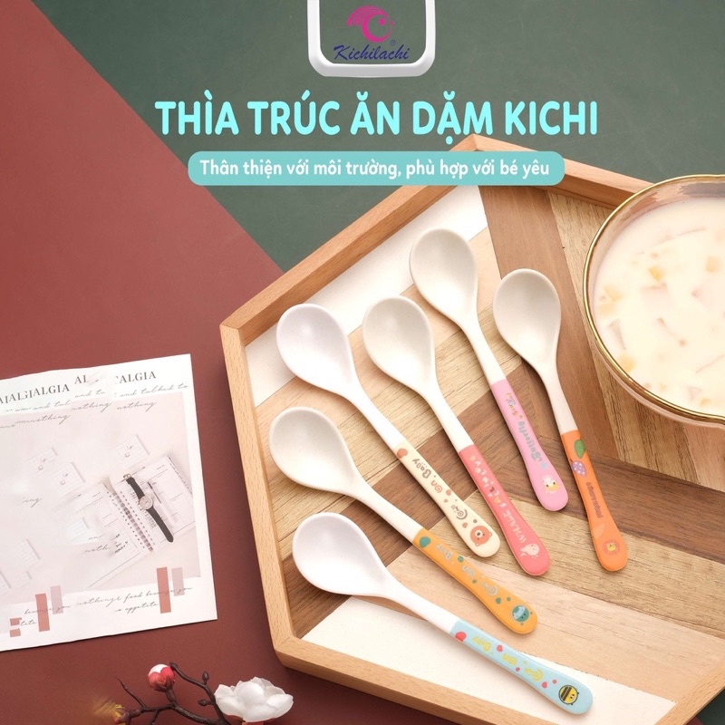 Thìa trúc Kichilachi cho bé tập ăn dặm