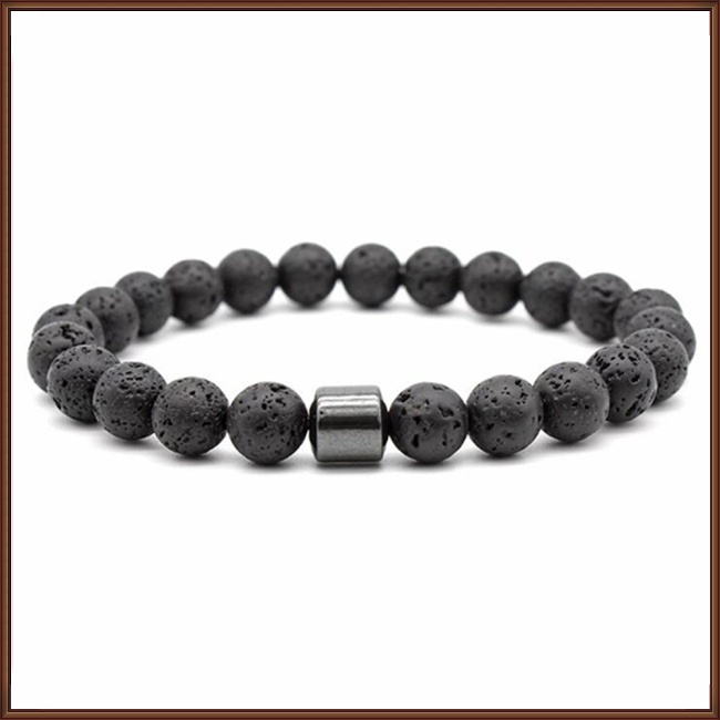 Vòng Đeo Tay Chuỗi Hạt Đá Từ Tính Tự Nhiên Dành Cho Nam Và Nữ