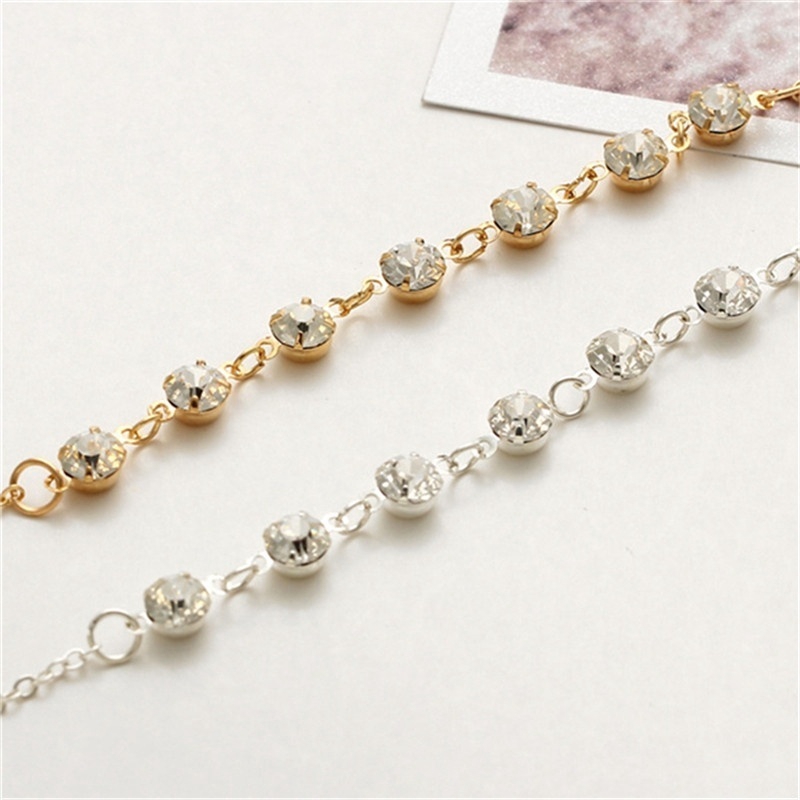 Fashion Crystal Anklet for Women Gold Silver Color Boho Bracelet Foot Bracelets Bohemian Jewelry | BigBuy360 - bigbuy360.vn