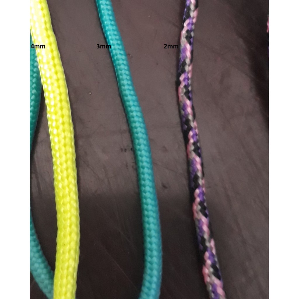 10-30met Dây dù paracord size 2mm (mẫu xịn) đan vòng tay sinh tồn