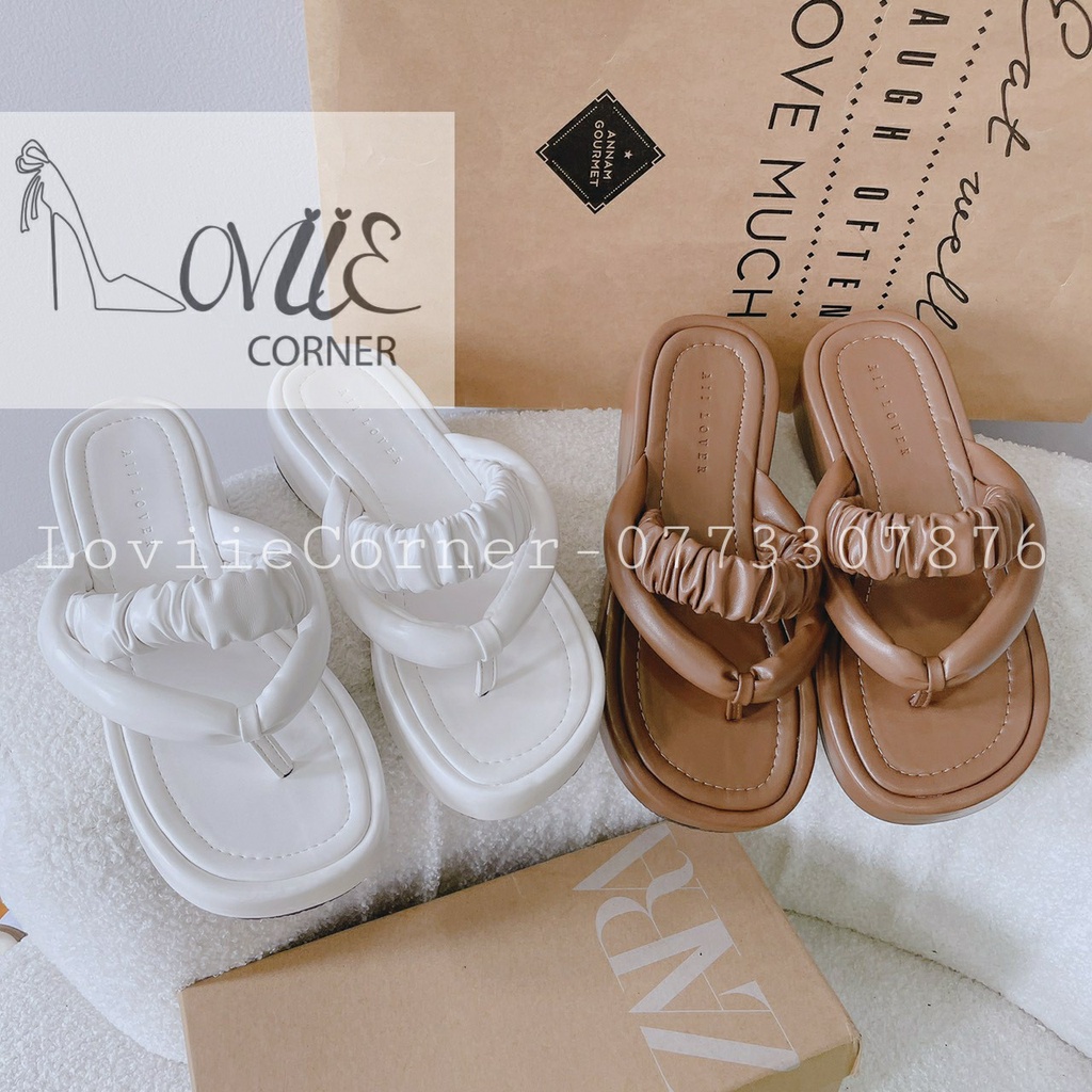 DÉP XUỒNG LOVIIECORNER - DÉP NỮ THỜI TRANG PHONG CÁCH HIỆN ĐẠI QUAI KẸP PHỒNG ĐẾ BẰNG D220932