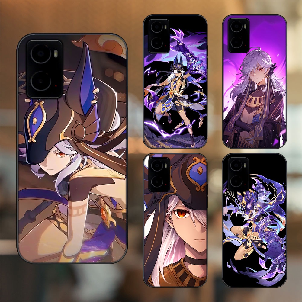 Ốp lưng Oppo A76 viền đen in hình Cyno Genshin Impact