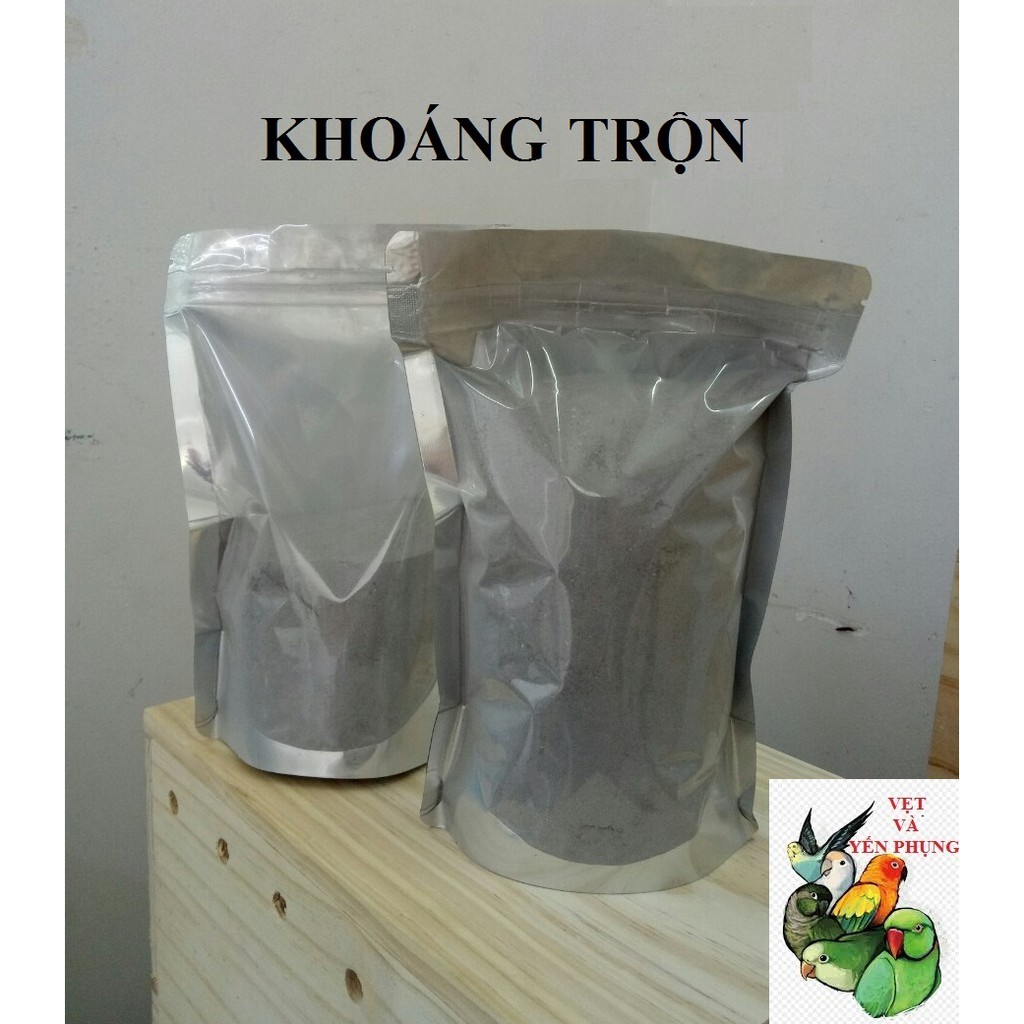 500G KHOÁNG TRỘN CHO VẸT, YẾN PHỤNG