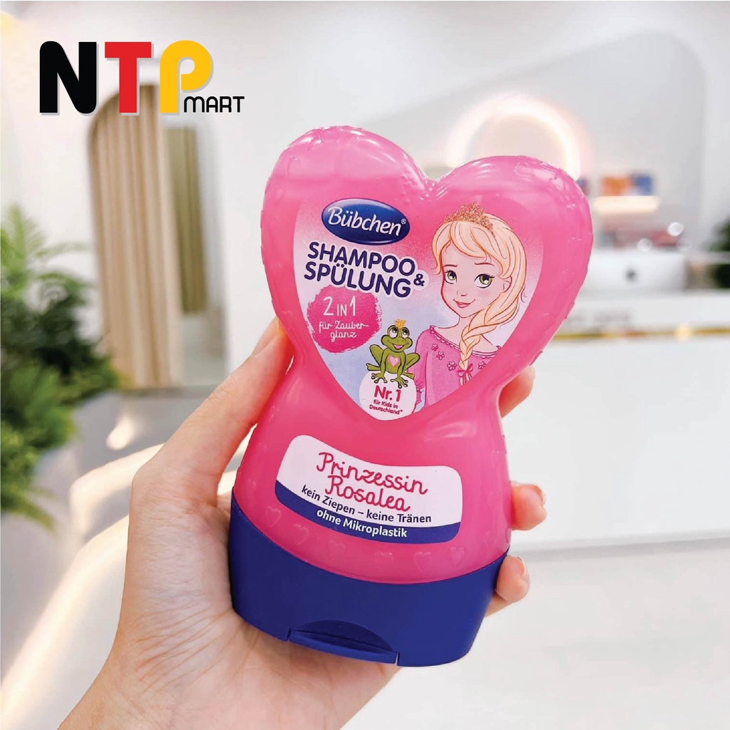 Dầu Gội Xả Bubchen Shampoo Pülung 2in1 Công Chúa Rosalea chai 230ml nhập khẩu Đức