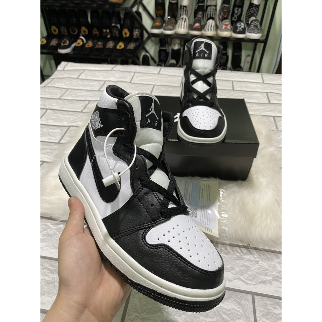 Giày thể thao sneaker Air Jordan Cổ Cao, JD1 panda đen trắng full box - Hot trend 2021 | BigBuy360 - bigbuy360.vn