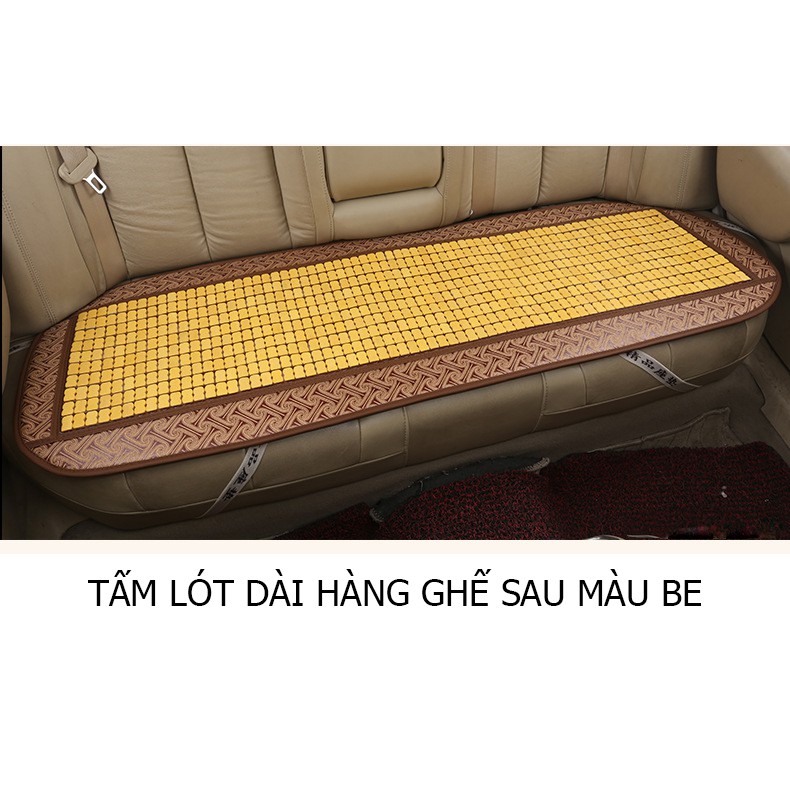 Lót ghế ô tô, xe hơi, bằng tre cao cấp thoáng mát chống nóng phù hợp với xe từ 4-5 chỗ