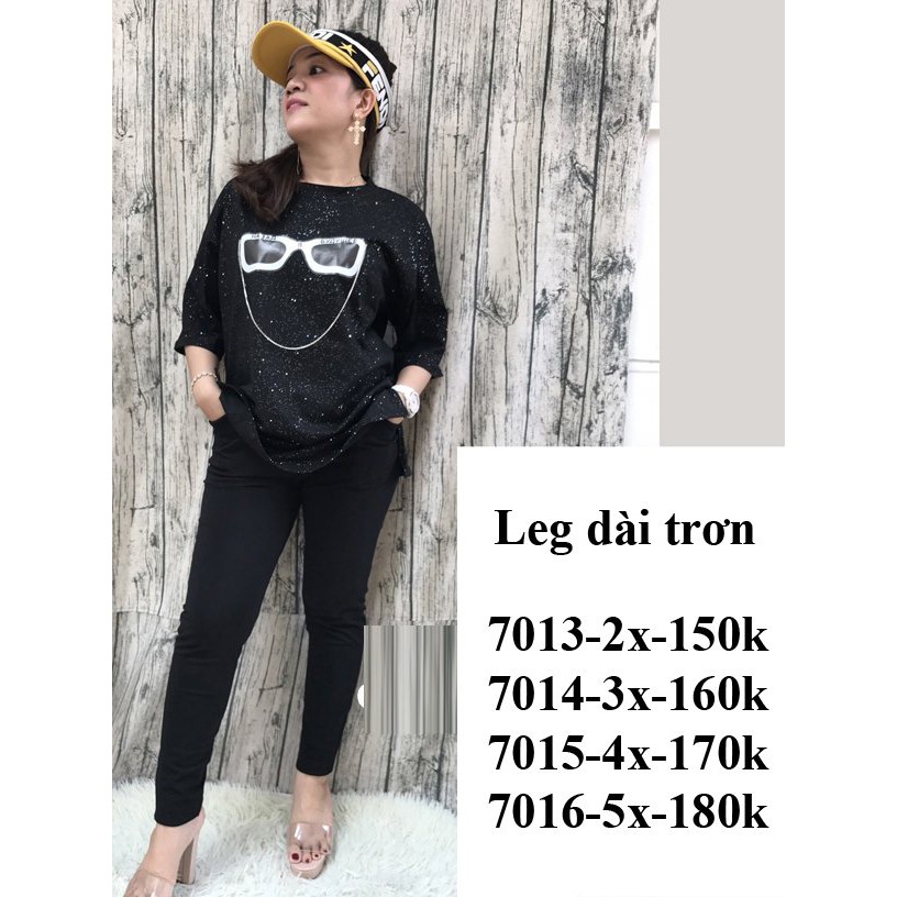 Quần leg BIG SIZE kiểu quần legging trơn có túi trước thun cotton co giãn 7013,7014,7015,7016 | BigBuy360 - bigbuy360.vn