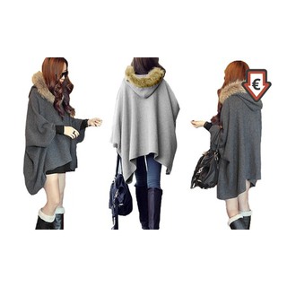 Áo khoác dạ cổ lông thú