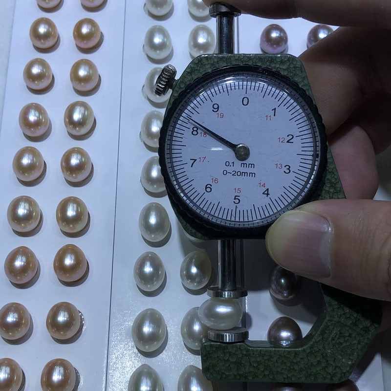 Set 8-8.5mm ngọc trai trắng/hồng/tím chất lượng cao không phai màu