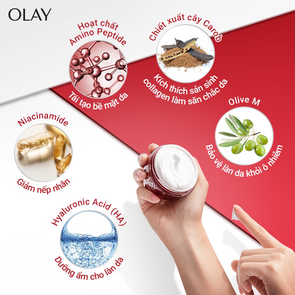 Combo 2 Tinh Chất Olay Chống Lão Hóa Retinol24 30ml Và Kem Vi Dưỡng Olay Regenerist Ban Đêm 50gr