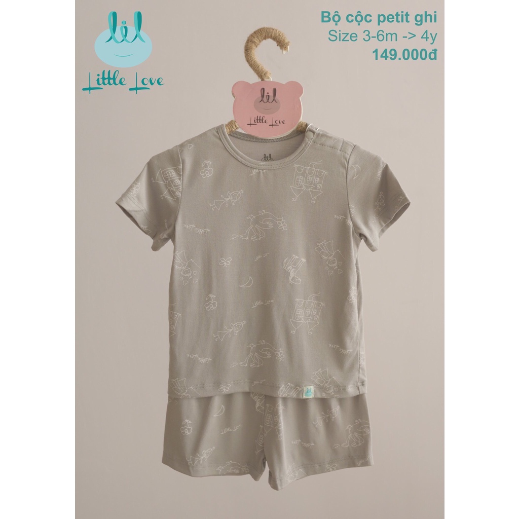 [3M-4Y]Bộ cộc tay petit Lil cho bé trai bé gái mùa hè mát mẻ Little Love