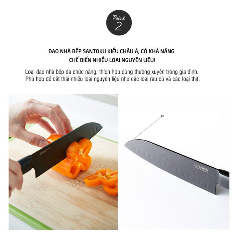 Dao Nhà Bếp Santoku Knife Lock&Lock Ckk312 (300mm)