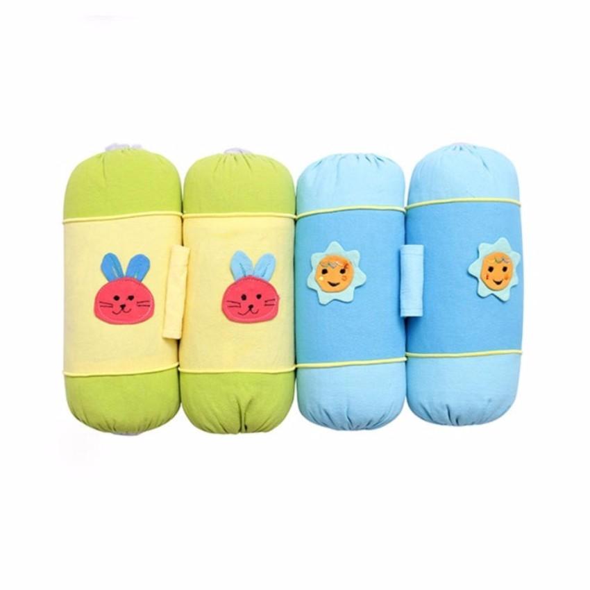 Cặp chèn đậu xanh cho bé-Cặp Gối Chặn Vỏ Đậu Xanh sơ sinh BELLA
