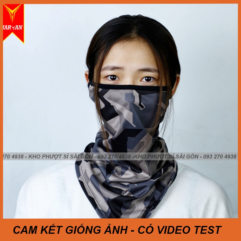 Khăn đan năng tam giác camo rằn ri siêu đẹp chống nắng dùng đội mũ bảo hiểm fullface - nón 3/4