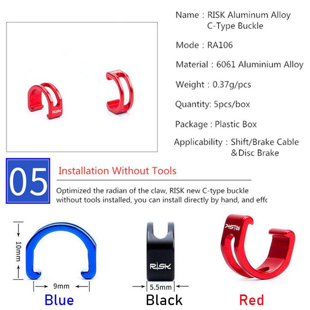 Bộ 5 Móc Khóa Dây Phanh Xe Đạp Leo Núi Hình Chữ C