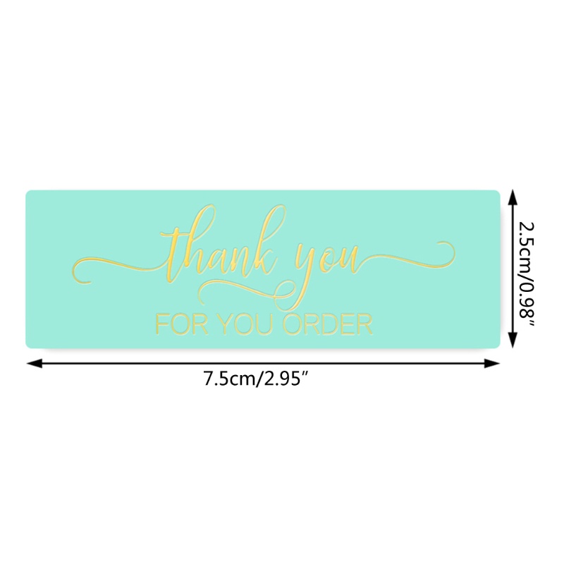 Bộ 120 Miếng Dán In Chữ Thank You for Your Order Trang Trí Hộp Kẹo