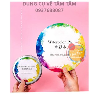 [ TÂM TÂM ]-Sổ Giấy Vẽ Màu Nước dạng tròn DORER ART-