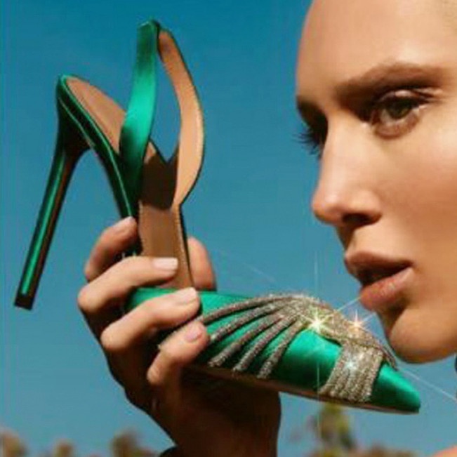 Giày Cao Gót Mũi Nhọn Size Lớn 35-42 Thời Trang Cho Nữ 4.13 Inch