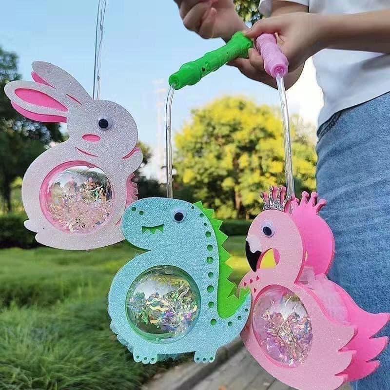 Lồng Đèn Trung Thu Hình Thú Phát Sáng Nhiều Màu Nhấp Nháy Cho Bé