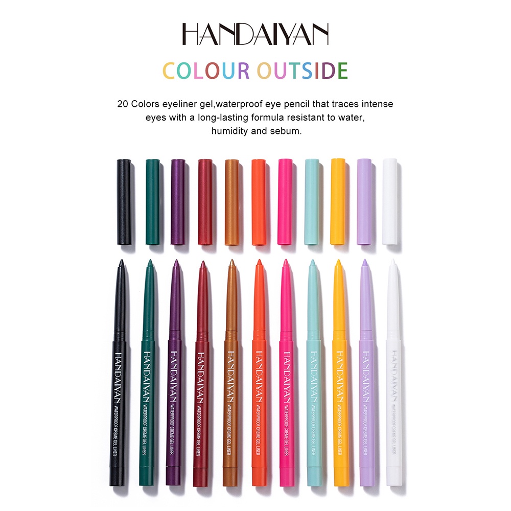 [Hàng mới về] Bút kẻ mắt có thể xoay màu sắc lấp lánh chống nước lâu trôi không nhòe thời trang cho nữ