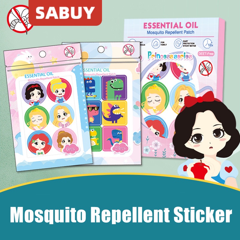 Set 6 Miếng Dán Chống Muỗi Họa Tiết Hoạt Hình Cho Bé