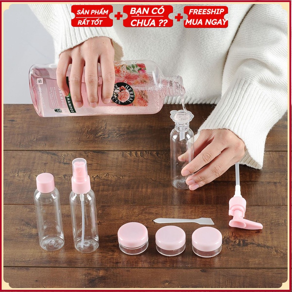 Bộ Chai Lọ Chiết Mỹ Phẩm, Nước Hoa Trong Suốt - Dụng Cụ Hũ Chiết Du Lịch