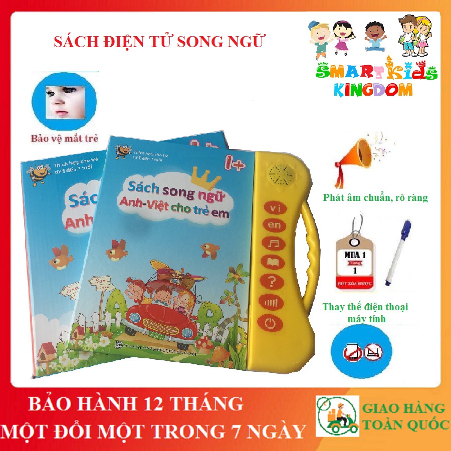 Sách Điện Tử Học Song Ngữ Anh-Việt giúp phát triển và hoàn thiện ngôn ngữ cho trẻ em từ 2-8 tuổi