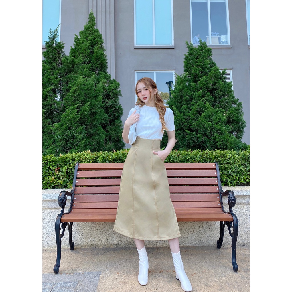 Chân Váy Dài Eo Cao Chất Kaki JxJ