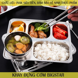 Khay đựng cơm inox 5 ngăn