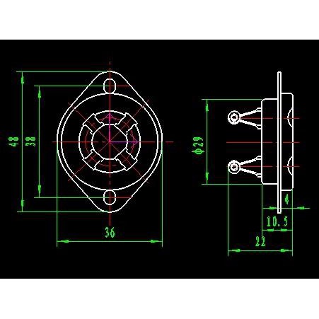 Đế đèn 300B 2A3 811 tròn