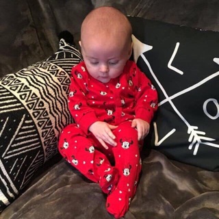 Sleepsuit mickey đỏ cho bé