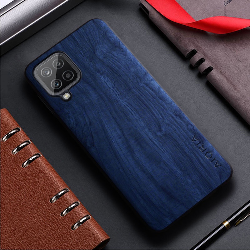 Ốp Bao Da Điện Thoại Họa Tiết Vân Gỗ Cho samsung galaxy a12 a22 m32 4g a22 a22s m53 5g a12 a22 a42 Ốp