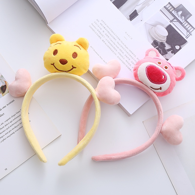 Băng Đô Cài Tóc Rửa Mặt Hình Chú Gấu / Dâu Tây Dễ Thương Thời Trang 2022 Cho Bạn Gái