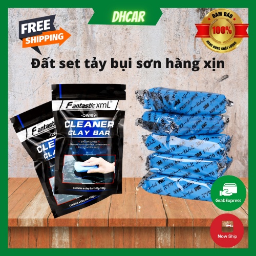 Đất Set 3m Chuẩn Nhật [HÀNG LOẠI 1] Tẩy Bụi Sơn Làm Sạch Xe Ô Tô Tiện Dụng (Tặng kèm viên sủi rửa kính)