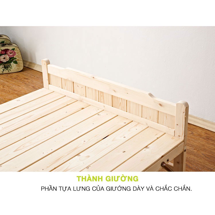 Giường Gỗ Thông- Giường Gấp Gỗ Thông - Gỗ Thông Tự Nhiên | BigBuy360 - bigbuy360.vn
